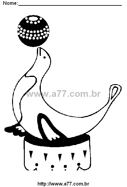 Desenho Para Colorir Espetáculo Circense