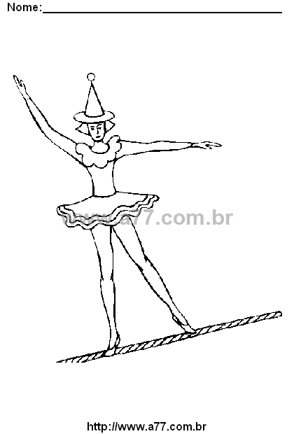 Desenho Para Colorir Apresentação Circense