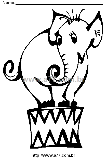 Desenho Para Colorir Espetáculo Circense