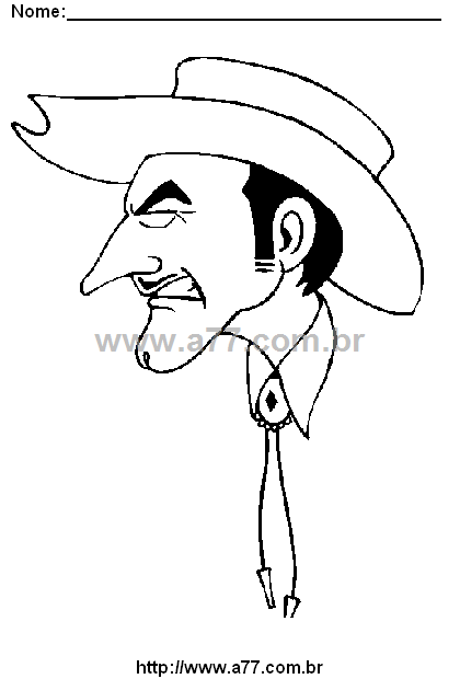 Desenho Para Colorir Cowboy