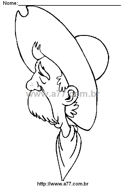 Desenho Para Colorir Cowboy