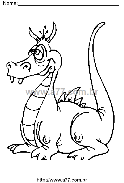 Desenho Para Colorir Dragão Mitológico