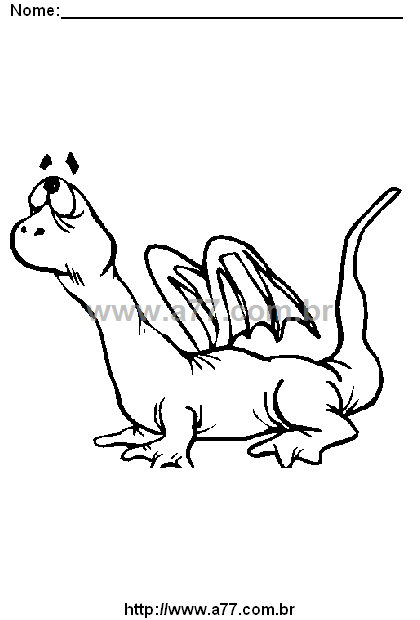 Desenho Para Colorir Dragão Mitológico