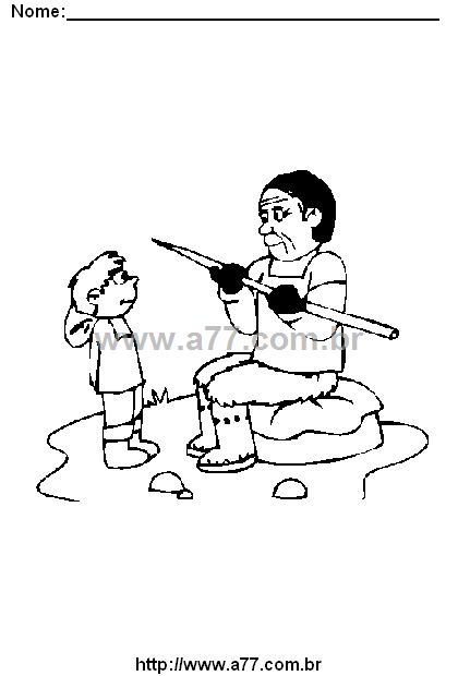 Desenho Para Colorir Tribo Esquimó