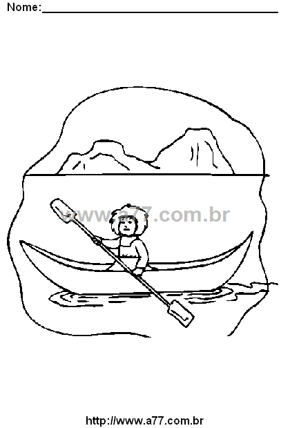 Desenho Para Colorir Tribo Esquimó