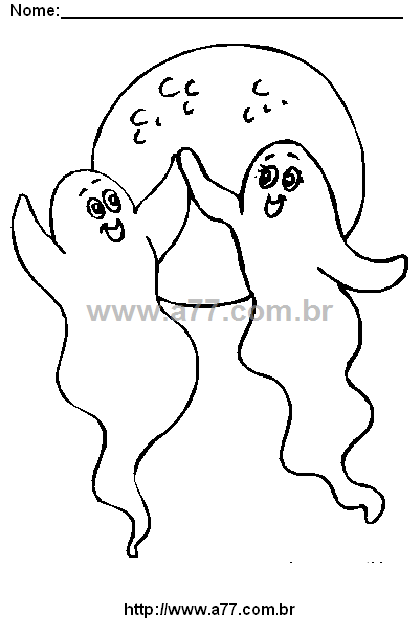 Desenho Para Colorir Halloween, Dia das Bruxas