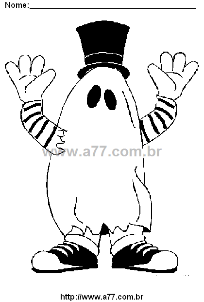 Desenho Para Colorir Halloween, Dia das Bruxas