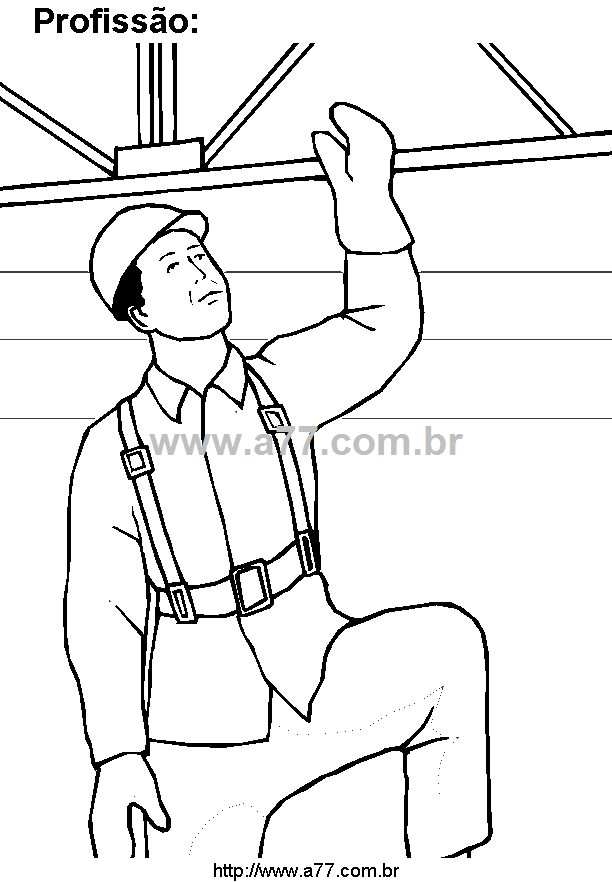 Desenho Para Colorir Trabalhando