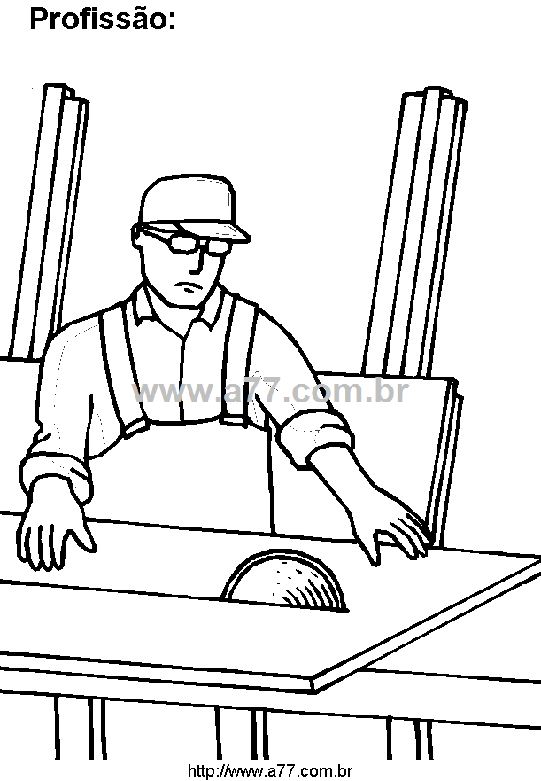 Desenho Para Colorir Profissão Manual
