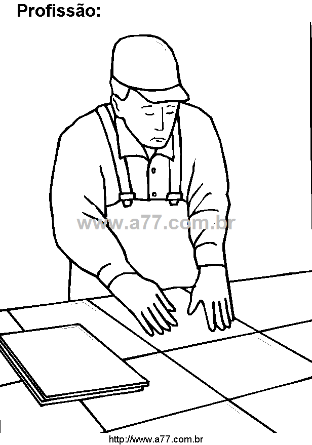 Desenho Para Colorir Trabalhando