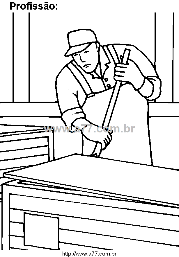 Desenho Para Colorir Profissão Manual