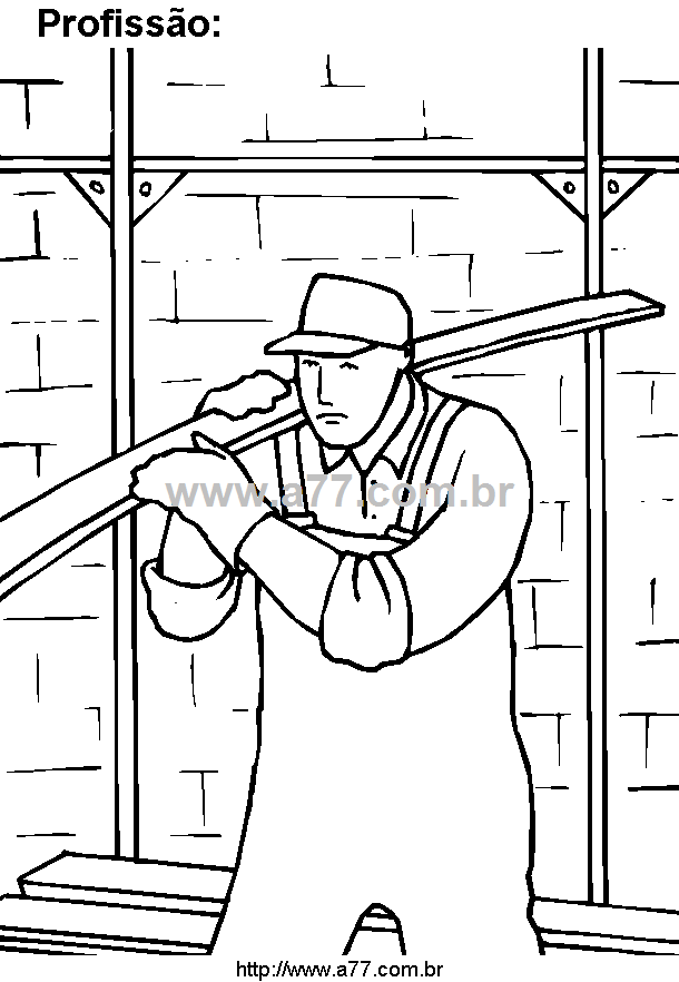 Desenho Para Colorir Trabalho Remunerado