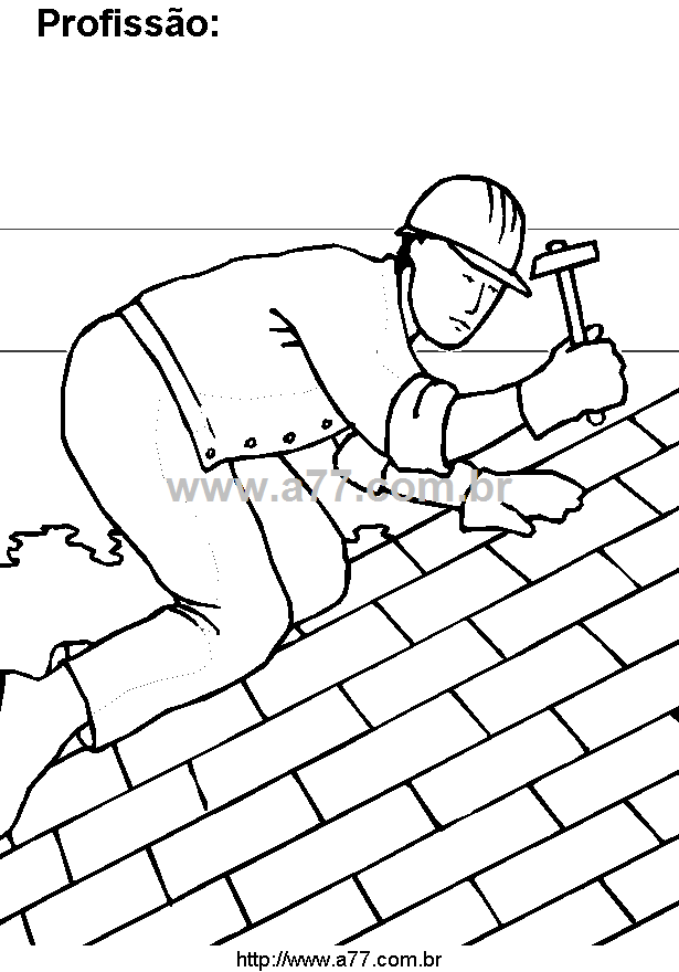 Desenho Para Colorir Trabalhando