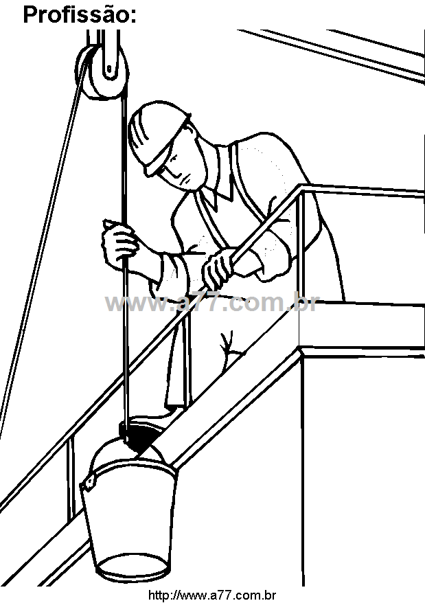 Desenho Para Colorir Profissão Manual