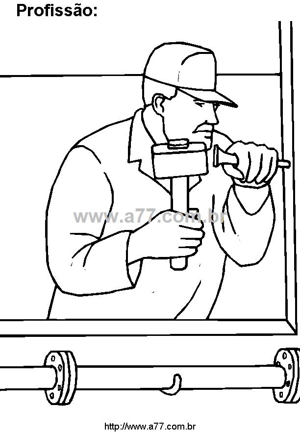 Desenho Para Colorir Profissão Manual