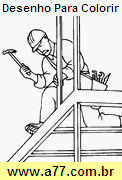 Desenho Para Colorir Trabalhando