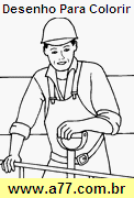 Desenho Para Colorir Trabalhando