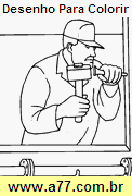 Desenho Para Colorir Profissão Manual