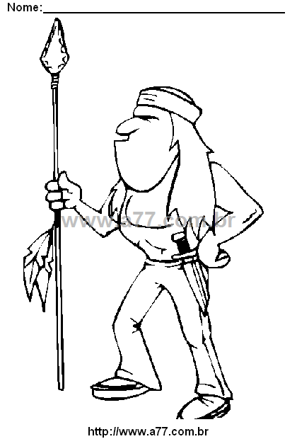 Desenho Para Colorir Índio