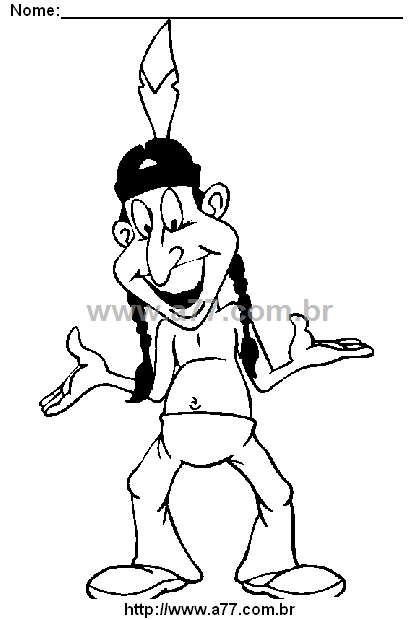 Desenho Para Colorir Índio