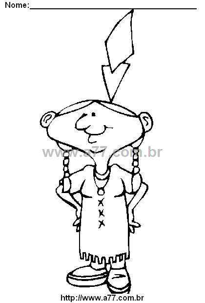 Desenho Para Colorir Índios