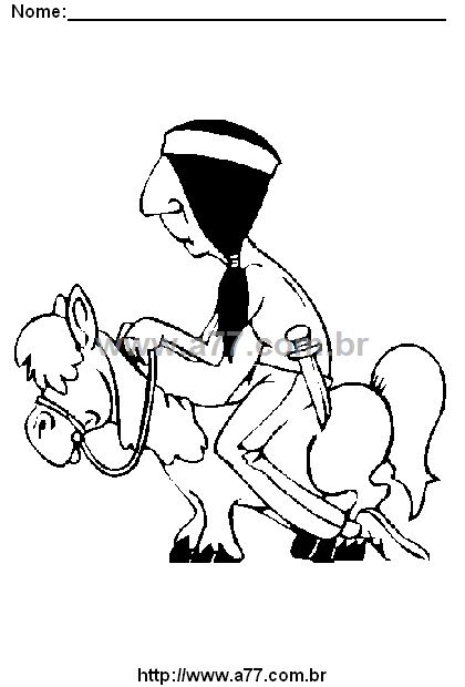 Desenho Para Colorir Índio