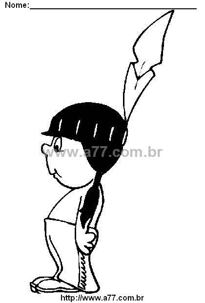 Desenho Para Colorir Índio
