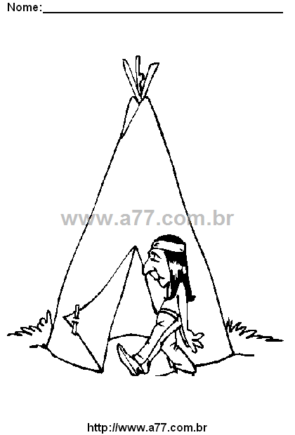 Desenho Para Colorir Índios