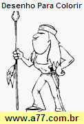 Desenho Para Colorir Índio