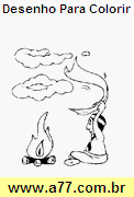 Desenho Para Colorir Tribo Indígena
