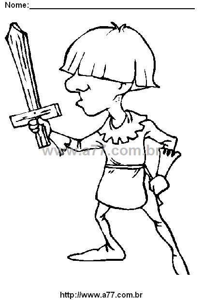 Desenho Para Colorir Medieval