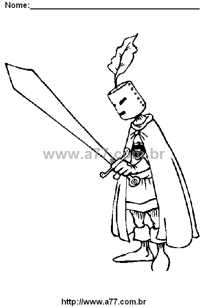 Desenho Para Colorir Medieval