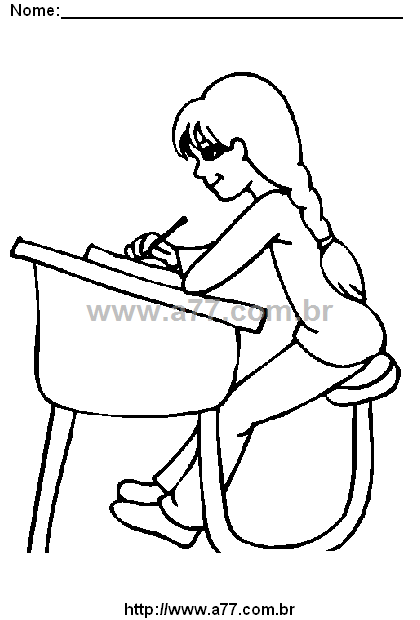 Desenho Para Colorir Menina