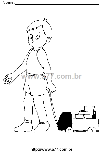 Desenho Para Colorir Menino