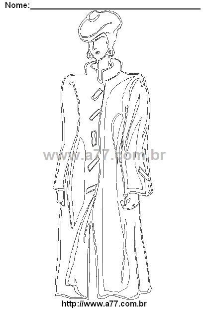 Desenho Para Colorir Moda