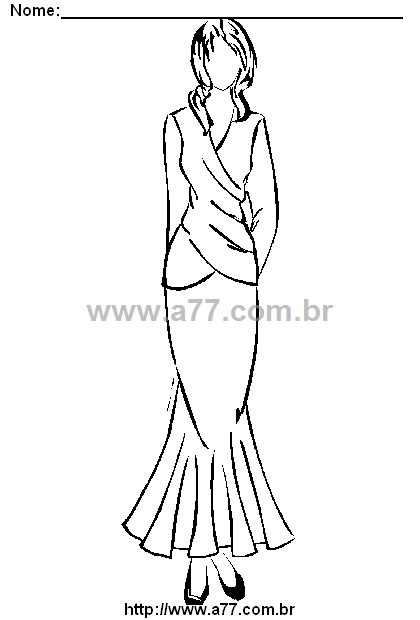 Desenho Para Colorir Roupa