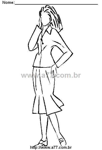 Desenho Para Colorir Moda