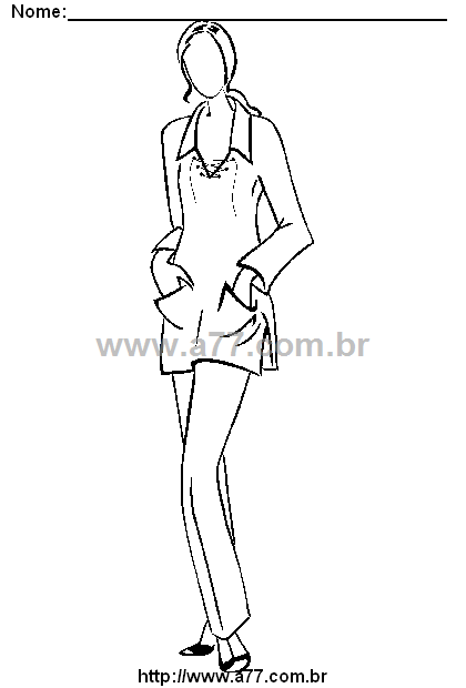 Desenho Para Colorir Modelo