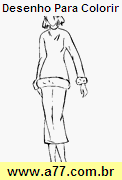 Desenho Moda, Modelo, Roupa, Costura
