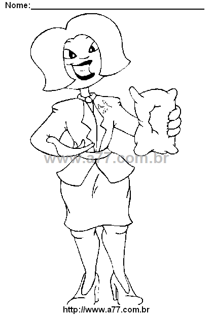 Desenho Para Colorir Mulher