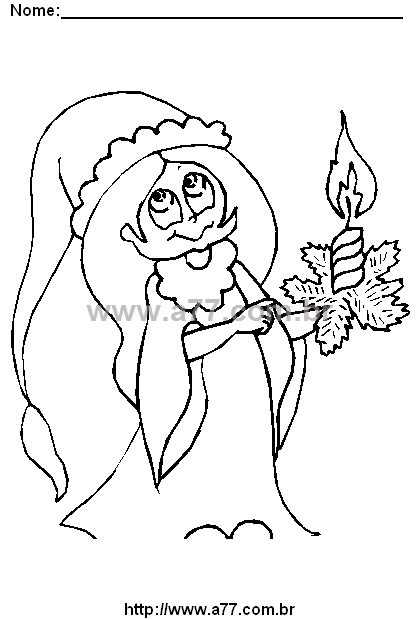 Desenho Para Colorir Papai Noel