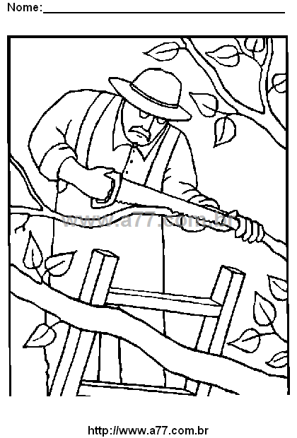 Desenho Para Colorir Trabalho