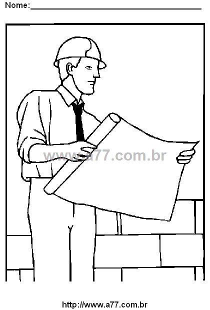 Desenho Para Colorir Trabalho