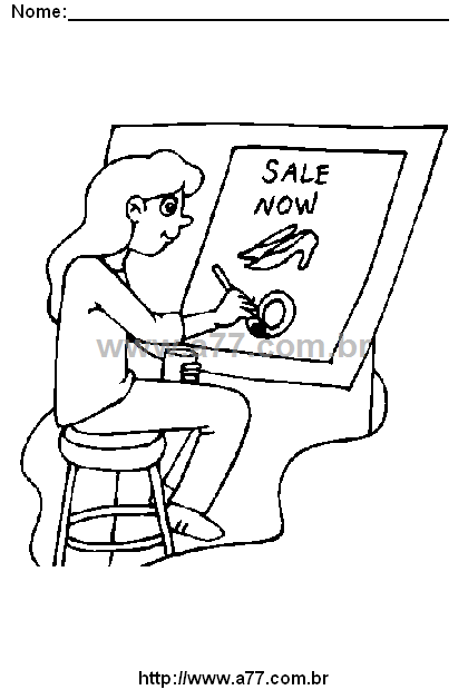 Desenho Para Colorir Profissão Feminina