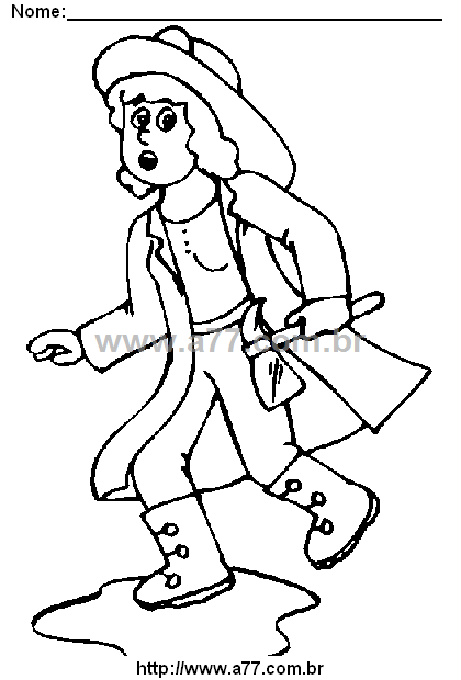 Desenho Para Colorir Profissão Feminina