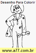 Desenho Para Colorir Profissão de Mulher