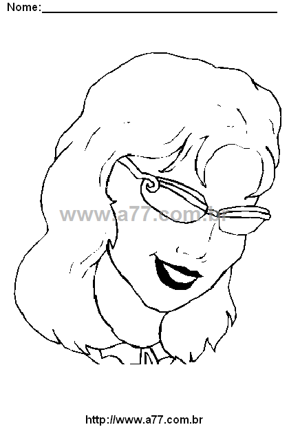Desenho Para Colorir Rosto de Mulher Bonita