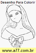 Desenho Rosto de Mulher Bonita