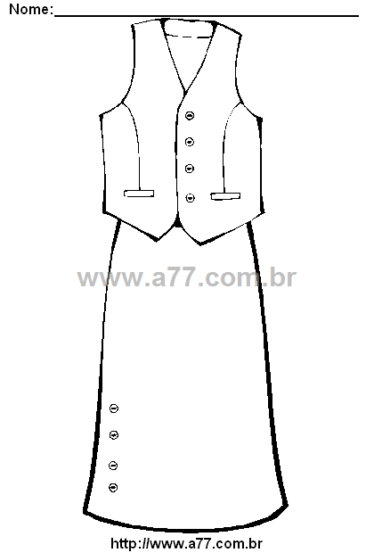 Desenho Para Colorir Roupa Infantil