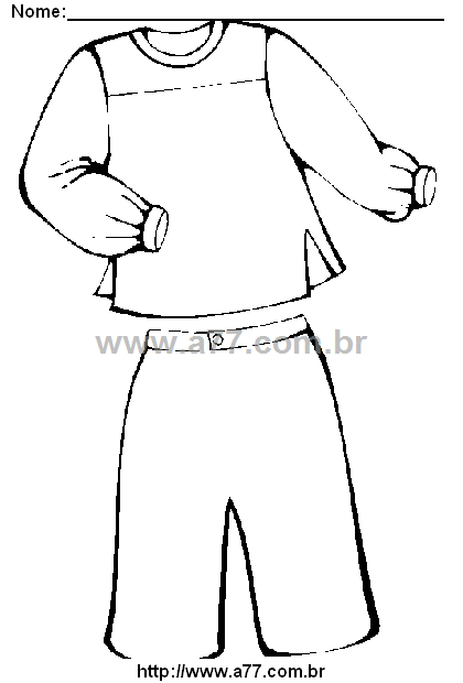 Desenho Para Colorir Roupa Infantil